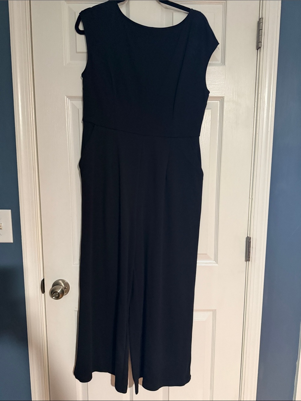 Old Navy Black Sleeveless Jumpsuit with Wide Legs
